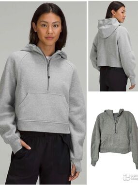 Lululemon Half Zip Scuba Cropped Hoodie